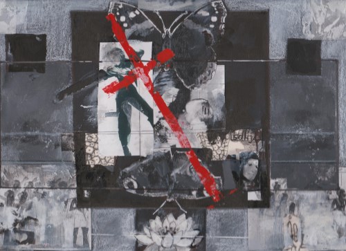 Mischtechnik auf Papier