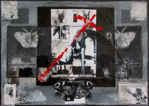 Mischtechnik auf Papier