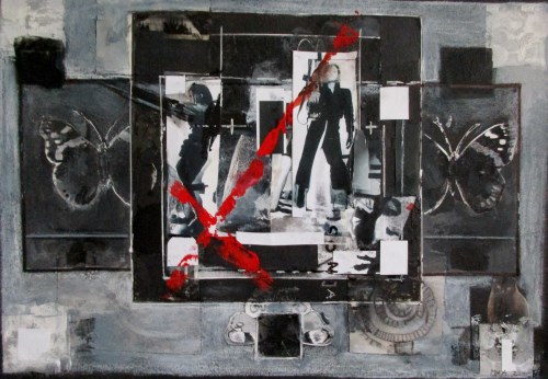 Mischtechnik auf Papier