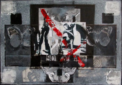 Mischtechnik auf Papier