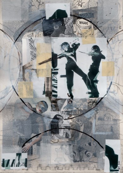 Mischtechnik auf Papier