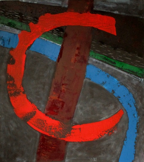 Öl auf Hartfaserplatte / H 113cm x B 103cm / 2017