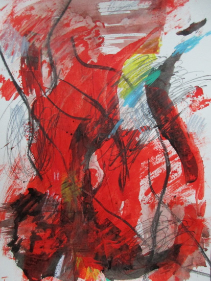 Farbe, Stift auf Aquarellkarton / 2021